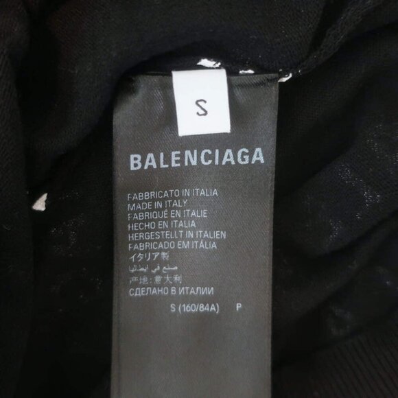 Balenciaga Mini Logo Cropped Sweater Black Cotton Size Small NEW - Picture 7 of 10
